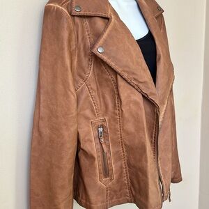 NWOT Max Studio Faux Leather Jacket